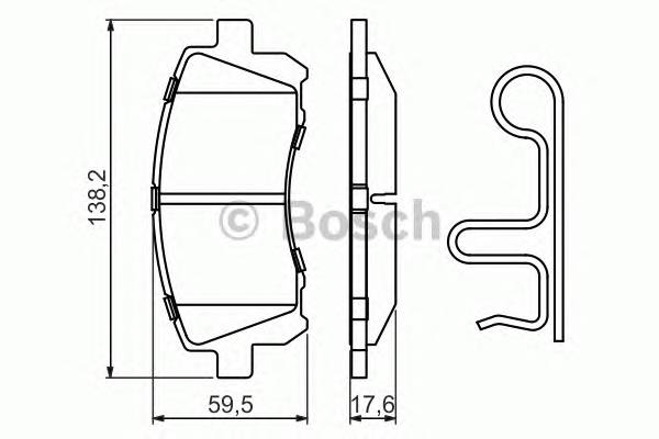 BOSCH 0 986 424 700 Комплект тормозных колодок,