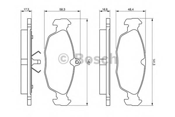 BOSCH 0 986 460 938 Комплект гальмівних колодок,