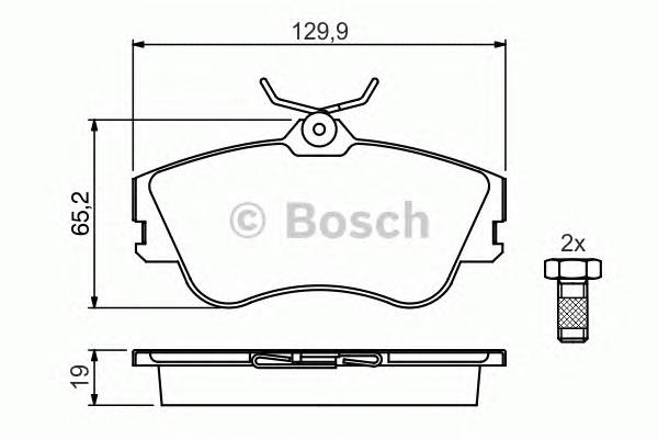 BOSCH 0 986 461 753 Комплект гальмівних колодок,