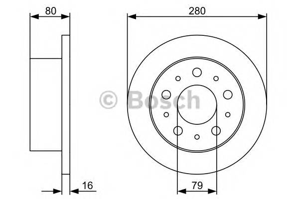 BOSCH 0 986 479 316 Тормозной диск