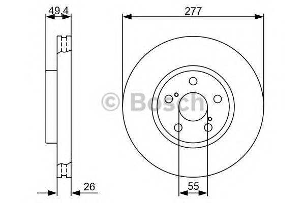 BOSCH 0 986 479 340 Гальмівний диск