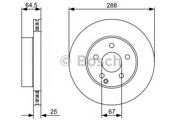 BOSCH 0 986 479 406 Тормозной диск