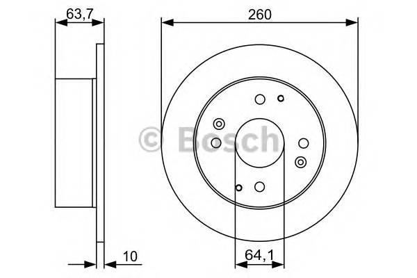 BOSCH 0 986 479 504 Тормозной диск