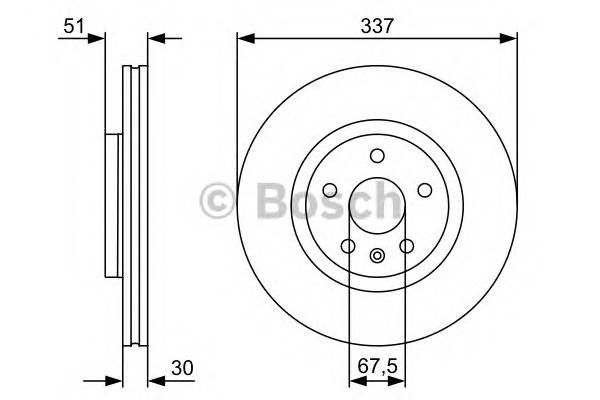 BOSCH 0 986 479 545 Тормозной диск