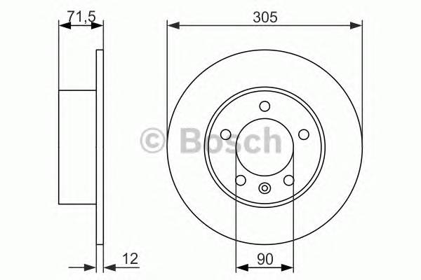 BOSCH 0 986 479 717 Гальмівний диск