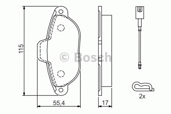 BOSCH 0 986 494 115 Комплект тормозных колодок,