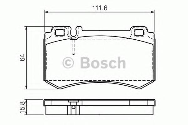 BOSCH 0 986 494 356 Комплект тормозных колодок,