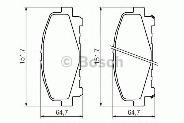 BOSCH 0 986 494 382 Комплект гальмівних колодок,