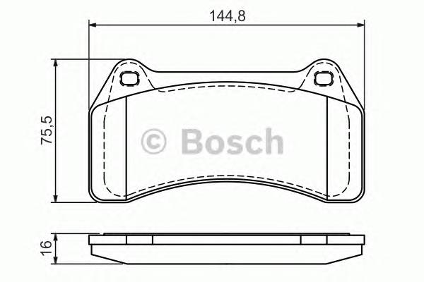 BOSCH 0 986 494 448 Комплект тормозных колодок,