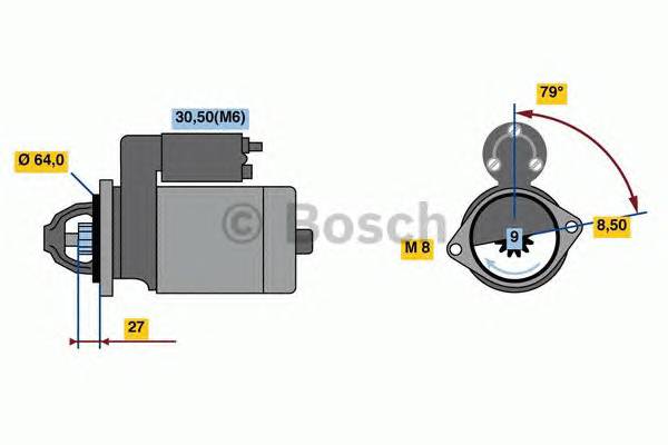 BOSCH 0 986 022 730 Стартер