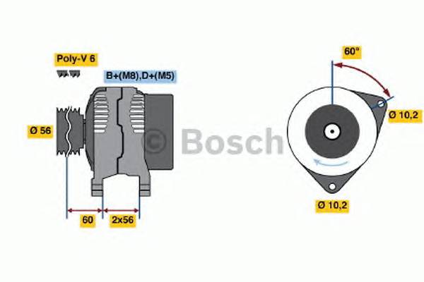 BOSCH 0 986 039 250 Генератор