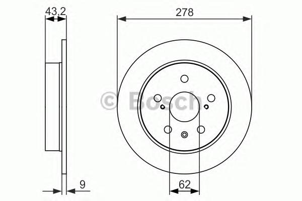 BOSCH 0 986 479 047 Тормозной диск