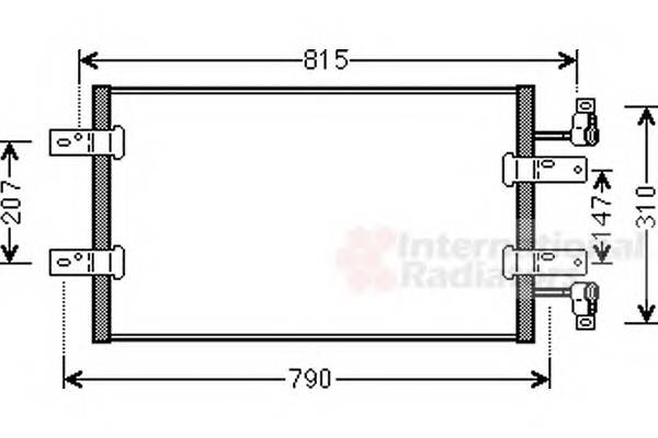 VAN WEZEL 43005451 Конденсатор, кондиціонер