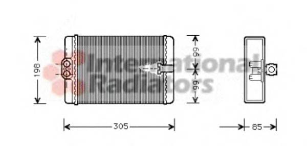 VAN WEZEL 30006250 Теплообменник, отопление салона