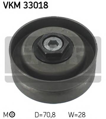 SKF VKM 33018 Натяжний ролик, полікліновий