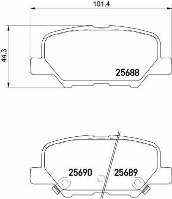 BREMBO P61 111 Гальмiвнi колодки, к-кт.