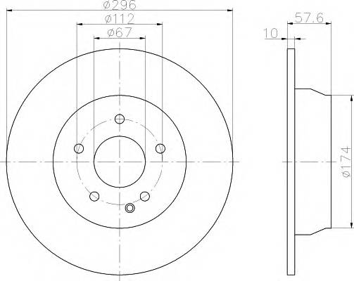 HELLA 8DD 355 110-091 Гальмівний диск