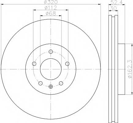 HELLA 8DD 355 117-191 Тормозной диск