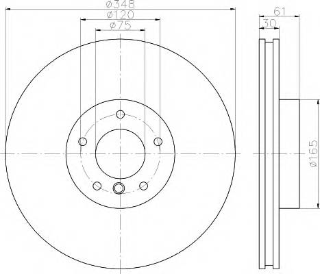 HELLA 8DD 355 117-741 Тормозной диск