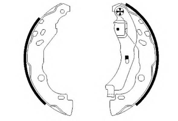 HELLA 8DB 355 002-641 Комплект гальмівних колодок