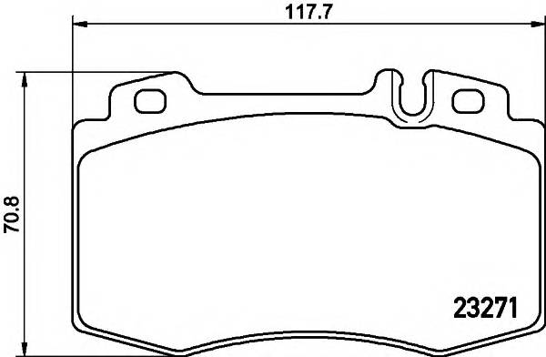 HELLA 8DB 355 008-691 Комплект тормозных колодок,