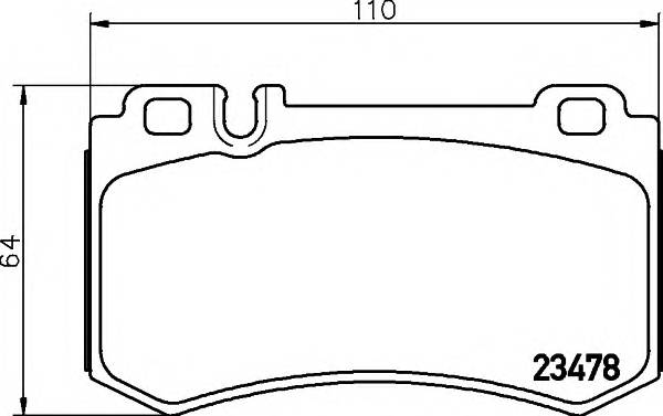 HELLA 8DB 355 014-941 Комплект гальмівних колодок,