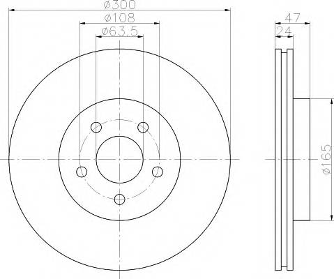 HELLA 8DD 355 108-041 Тормозной диск