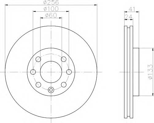 HELLA 8DD 355 106-051 Тормозной диск