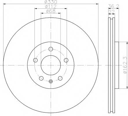 HELLA 8DD 355 118-021 Тормозной диск