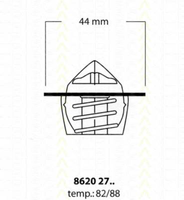 TRISCAN 8620 2782 Термостат, охолоджуюча рідина