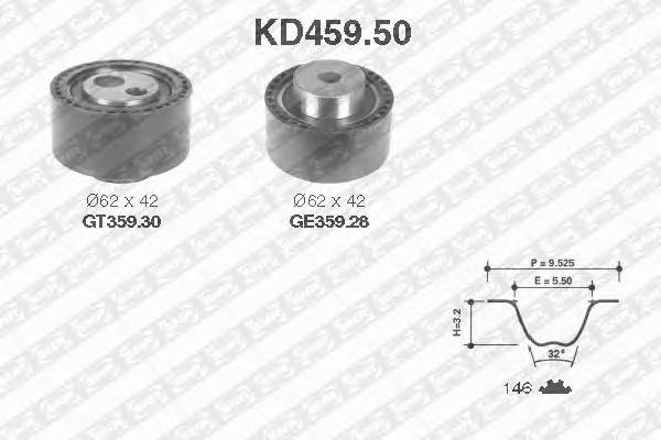 SNR KD459.50 Комплект ремня ГРМ