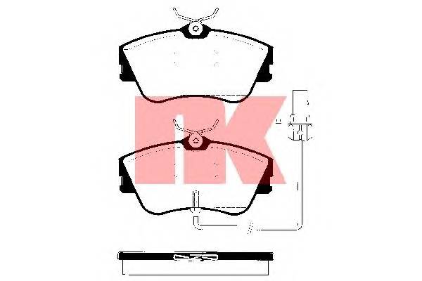 NK 224751 Комплект тормозных колодок,