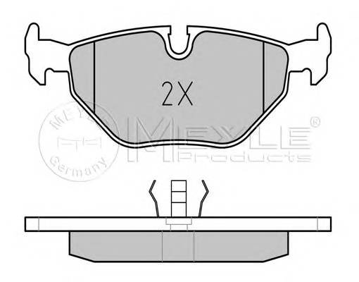 MEYLE 025 216 0717/PD Комплект гальмівних колодок,