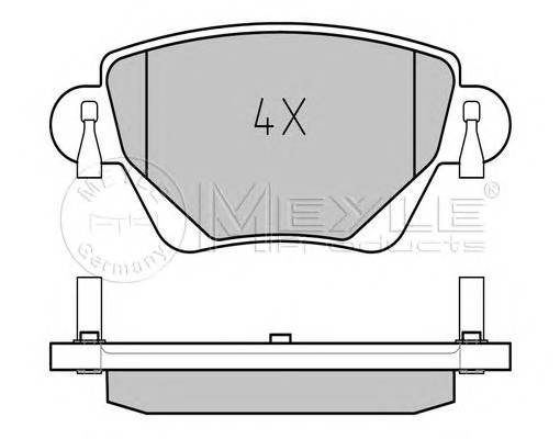 MEYLE 025 235 5717 Комплект гальмівних колодок,