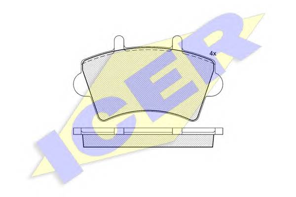 ICER 141442 Комплект тормозных колодок,