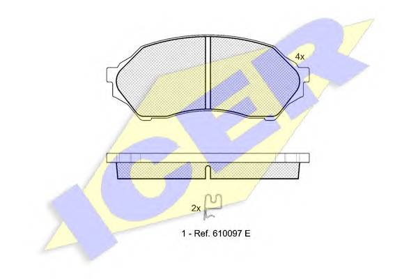 ICER 181309 Комплект тормозных колодок,
