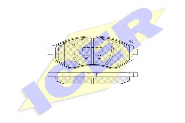 ICER 181566 Комплект тормозных колодок,