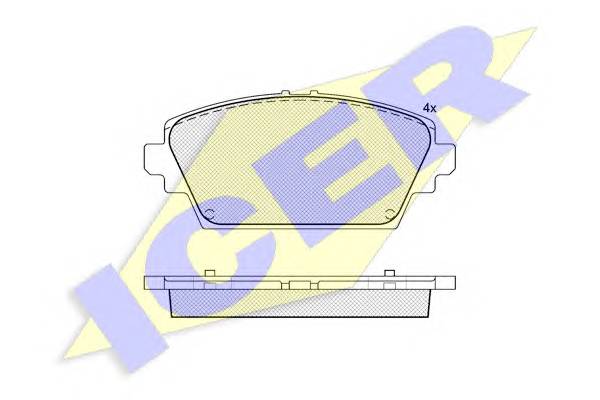 ICER 181581 Комплект гальмівних колодок,