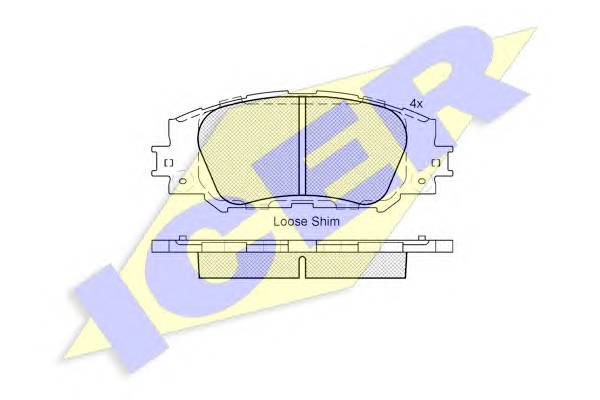 ICER 182172 Комплект тормозных колодок,
