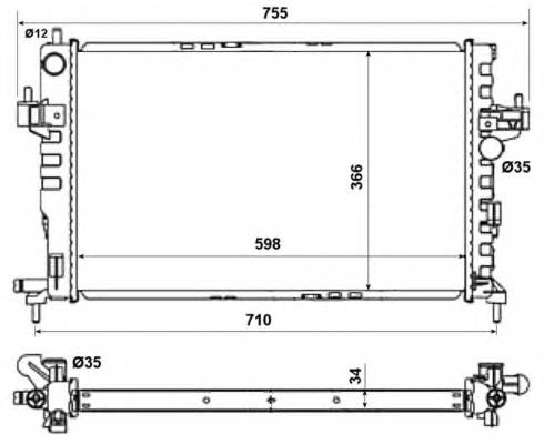 NRF 58282 Радиатор, охлаждение двигателя