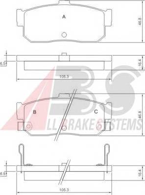 A.B.S. 36742 Комплект тормозных колодок,