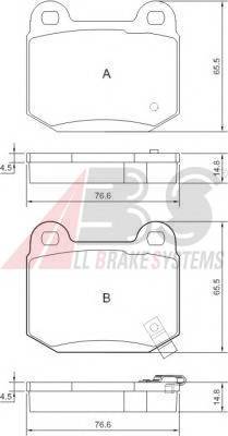 A.B.S. 37452 Комплект тормозных колодок,