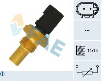 FAE 33035 Датчик, температура охлаждающей