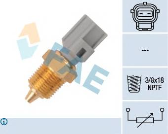 FAE 33425 Датчик, температура олії;