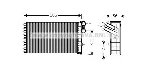 AVA QUALITY COOLING CNA6239 Теплообменник, отопление салона