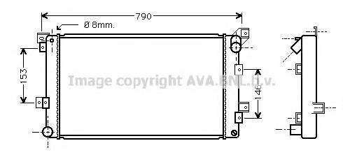 AVA QUALITY COOLING CR2033 Радиатор, охлаждение двигателя