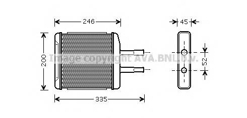 AVA QUALITY COOLING DW6059 Теплообменник, отопление салона