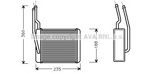 AVA QUALITY COOLING FD6272 Теплообменник, отопление салона