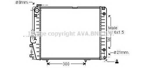 AVA QUALITY COOLING MSA2072 Радиатор, охлаждение двигателя