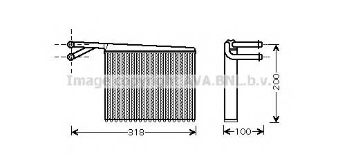 AVA QUALITY COOLING MSA6372 Теплообменник, отопление салона